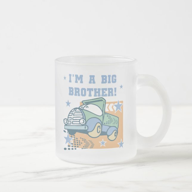 Ich bin ein großer Bruder - Lkw-Hemden und Geschen Mattglastasse (Rechts)