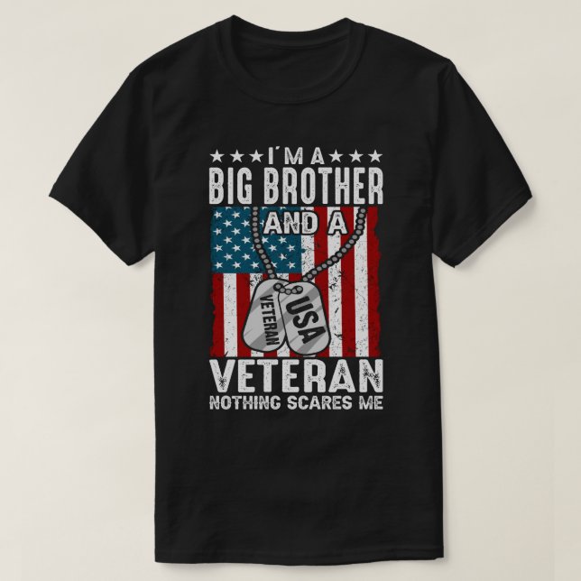 Ich bin ein großer BRUDER und ein Veteran, der mir T-Shirt (Design vorne)