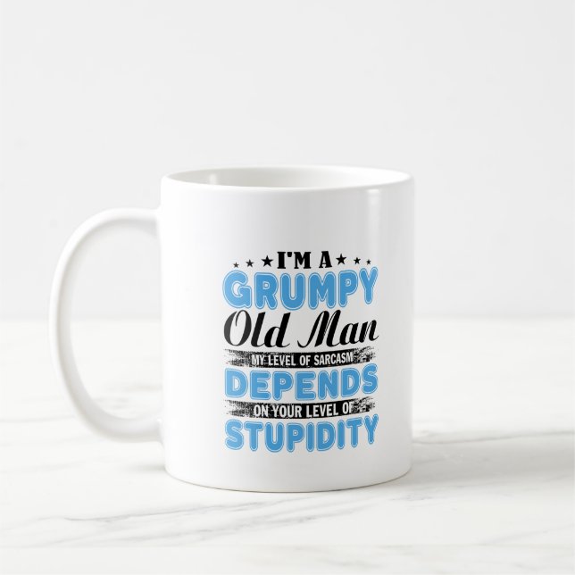 Ich bin ein gruseliger alter Mann Kaffeetasse (Links)