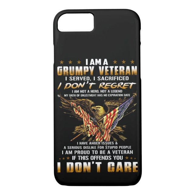 Ich bin ein gruseliger Veteran Case-Mate iPhone Hülle (Rückseite)