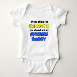 Ich bin ein gut aussehender schwedischer Daddy Baby Strampler