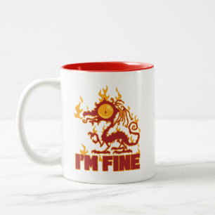 Ich bin ein guter Brenndrache Zweifarbige Tasse