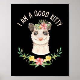 Ich bin ein guter Kitesfreund Niedliches Possum-Lo Poster