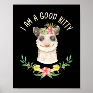 Ich bin ein guter Kitesfreund Niedliches Possum-Lo Poster