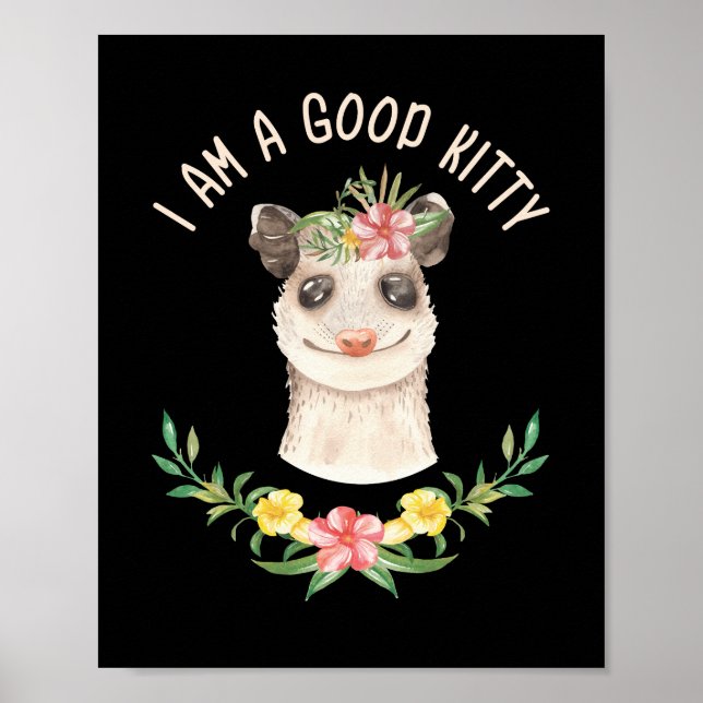 Ich bin ein guter Kitesfreund Niedliches Possum-Lo Poster (Vorne)