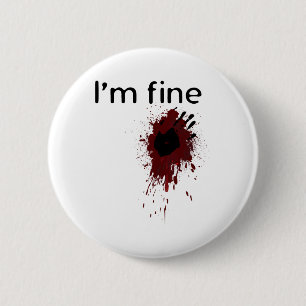 Ich bin ein guter Spritzer und eine blutige Hand-D Button