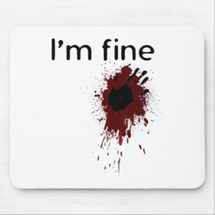 Ich bin ein guter Spritzer und eine blutige Hand-D Mousepad