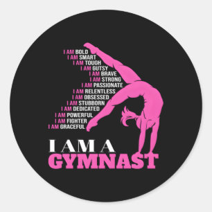 Ich bin ein Gymnastikspieler Runder Aufkleber