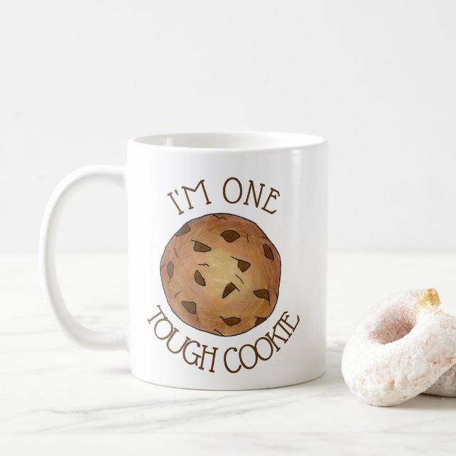 Ich bin ein harter Keksschokolade-Chip-Bäcker-Fein Kaffeetasse (Mit Donut)