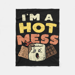 Ich bin ein heißes Durcheinander Marshmallow Smore Fleecedecke