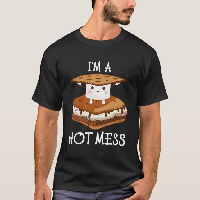 Ich bin ein heißes Shirt Smores Camping Lover Mars (Vorderseite)