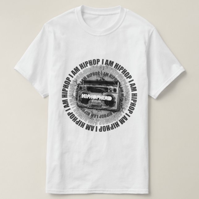Ich bin ein HipHop Head T-Shirt (Design vorne)