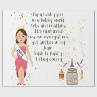 Ich bin ein Hobby-Mädchen in Hobby World Geschenkpapier