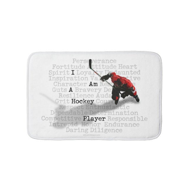 Ich bin ein Hockey-Spieler Badematte (Vorderseite)