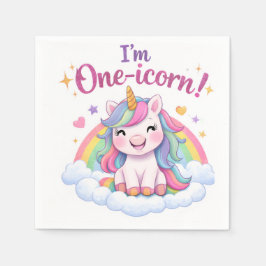 „Ich bin Ein-horn!“ Einhorn-Party-Servietten Serviette
