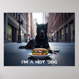 ICH BIN EIN HOT DOG - CHILI DOG - POSTER