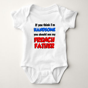Ich bin ein hübscher französischer Vater Baby Strampler