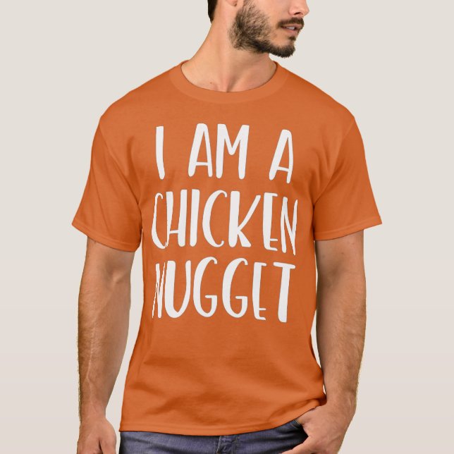 Ich bin ein Huhn Nugget Kostüm Im Halloween Lazy T-Shirt (Vorderseite)