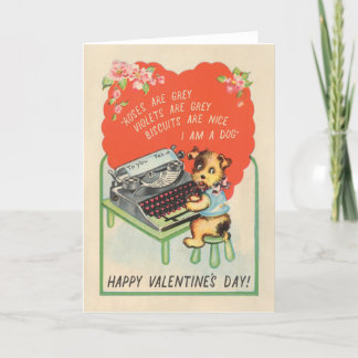 Ich BIN EIN Hund - Vintager Hund - Valentinerkarte Feiertagskarte