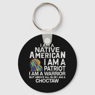 Ich bin ein Indianer, ich bin Patriot Warrier Schlüsselanhänger