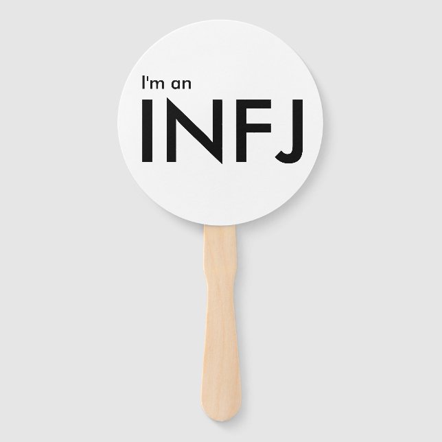 Ich bin ein INFJ - Persönlichkeitstyp Weiß Fächer (Rückseite)
