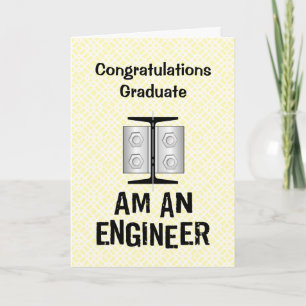 Ich bin ein Ingenieur Abschlusskarte Dankeskarte