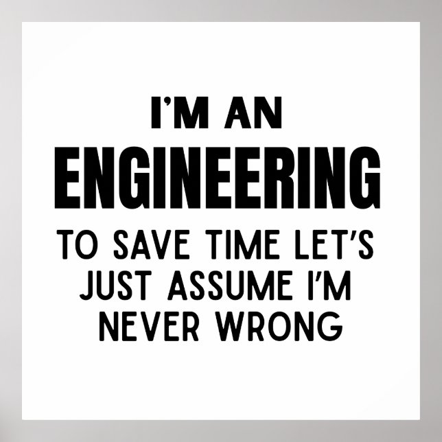Ich bin ein Ingenieurwitz Poster (Vorne)