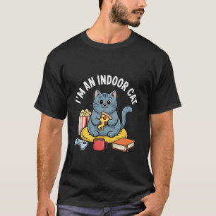 Ich bin ein introvertierter Katzen-Innenraum-Pizza T-Shirt