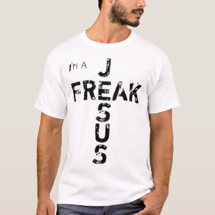 Ich bin ein JESUS FREAK Glaube Gott Kreuz Christli T-Shirt