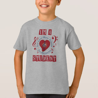 Ich bin ein JLMS Student Retro Striped Sleeve V-Ne T-Shirt