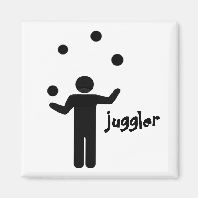 "Ich bin ein Juggler!" Magnet (Vorne)