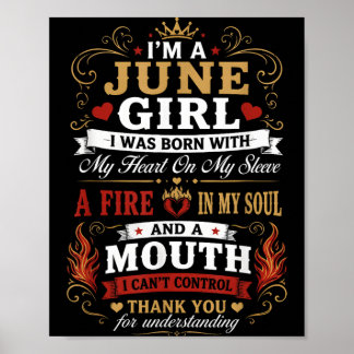 Ich bin ein June-Mädchen, Feuer-Seele-Königin Gebu Poster