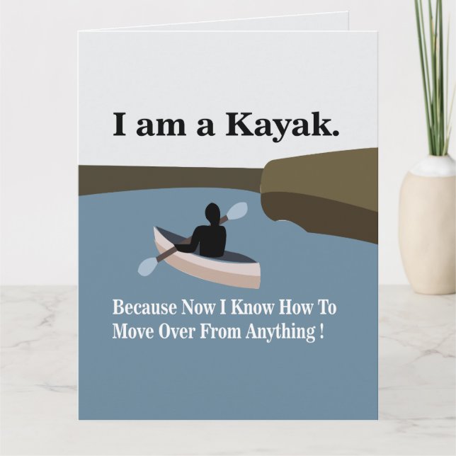 Ich bin ein Kajak Kanu Kayaking Gruß Karte (Vorderseite)