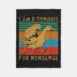 Ich bin ein Kanal für Unsinn Capybara Gans Fleecedecke