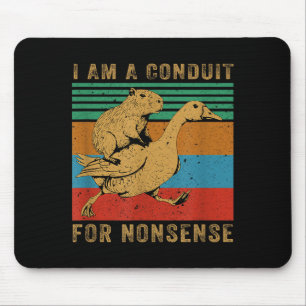 Ich bin ein Kanal für Unsinn Capybara Gans Mousepad