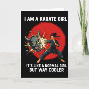 Ich bin ein Karate-Mädchen Zitat für Mädchen 1 Karte