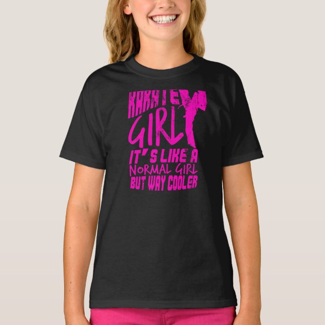 Ich bin ein Karatmädchen wie ein normales Mädchen, T-Shirt (Vorderseite)
