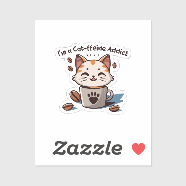 Ich bin ein Katzen-Liebling Aufkleber (Blatt)