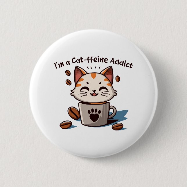 Ich bin ein Katzen-Liebling Button (Vorderseite)