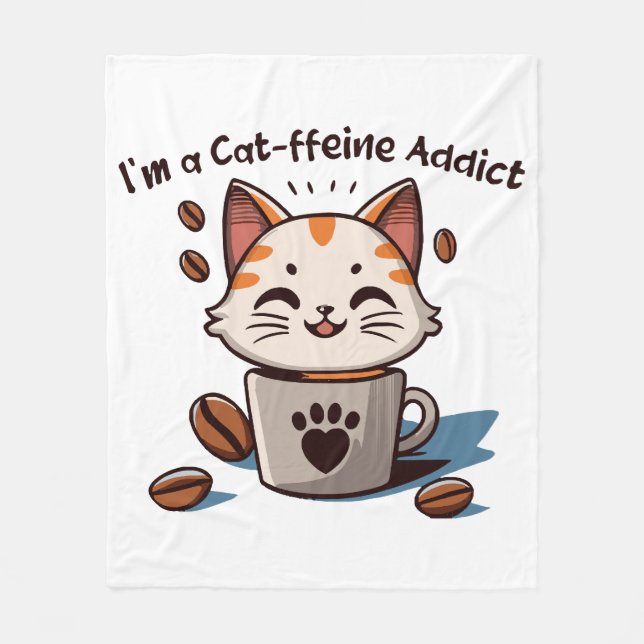 Ich bin ein Katzen-Liebling Fleecedecke (Vorderseite)