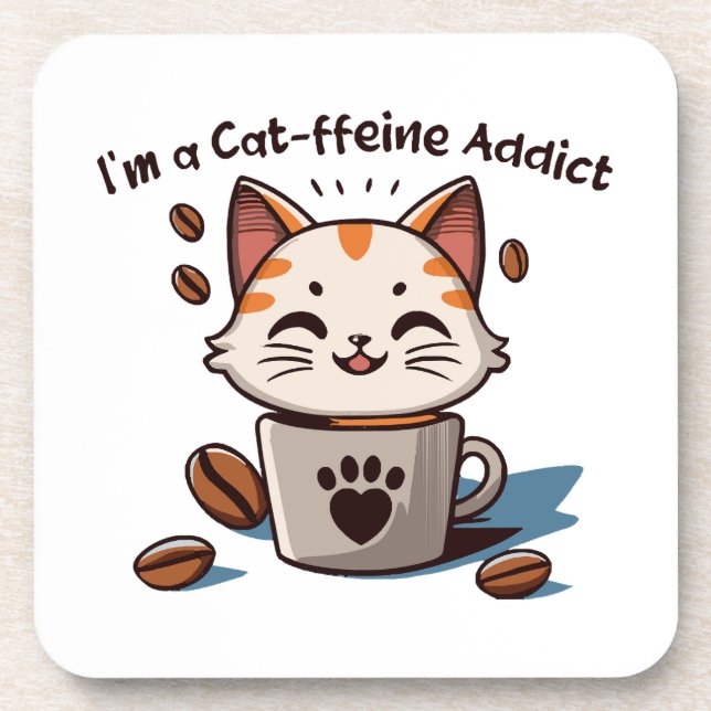 Ich bin ein Katzen-Liebling Getränkeuntersetzer (Vorderseite)