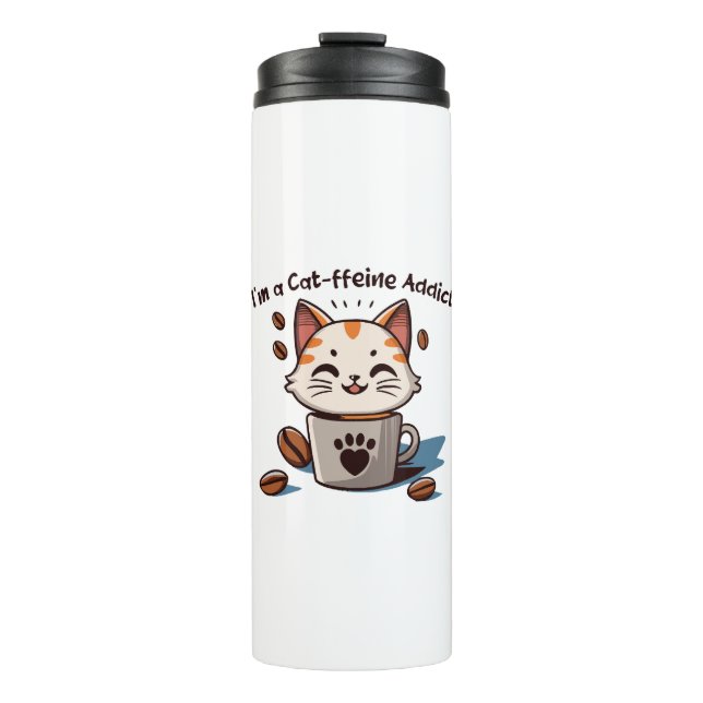 Ich bin ein Katzen-Liebling Thermosbecher (Vorderseite)