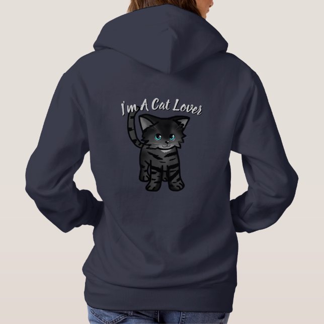 "Ich bin ein Katzenrüber" Hoodie (Rückseite)