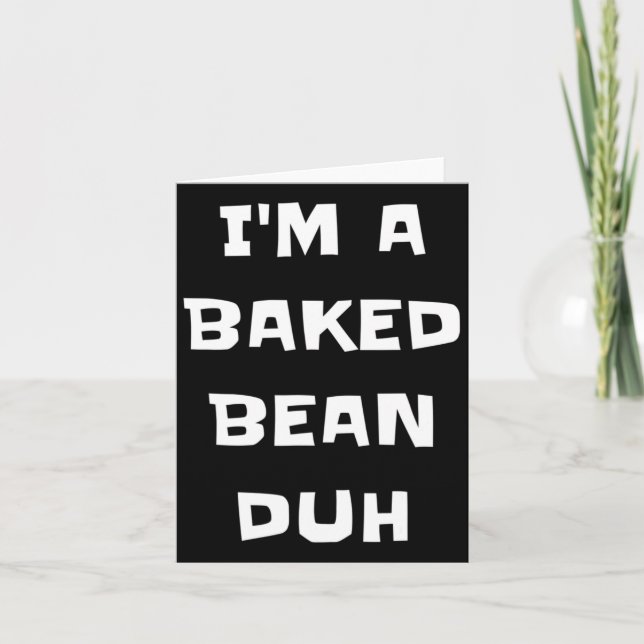 Ich bin ein Ked Bean Duh Fun Lazy Easy Halloween K Karte (Vorderseite)