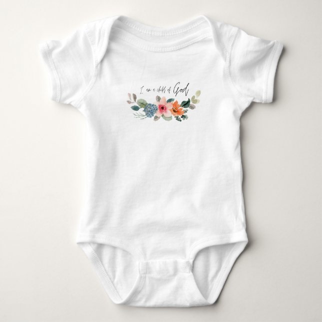 Ich bin ein Kind der Babyausstattung Gottes Baby Strampler (Vorderseite)