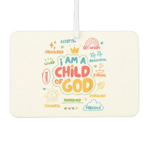 Ich bin ein Kind Gottes Christ Retro Jesus Glaube Autolufterfrischer
