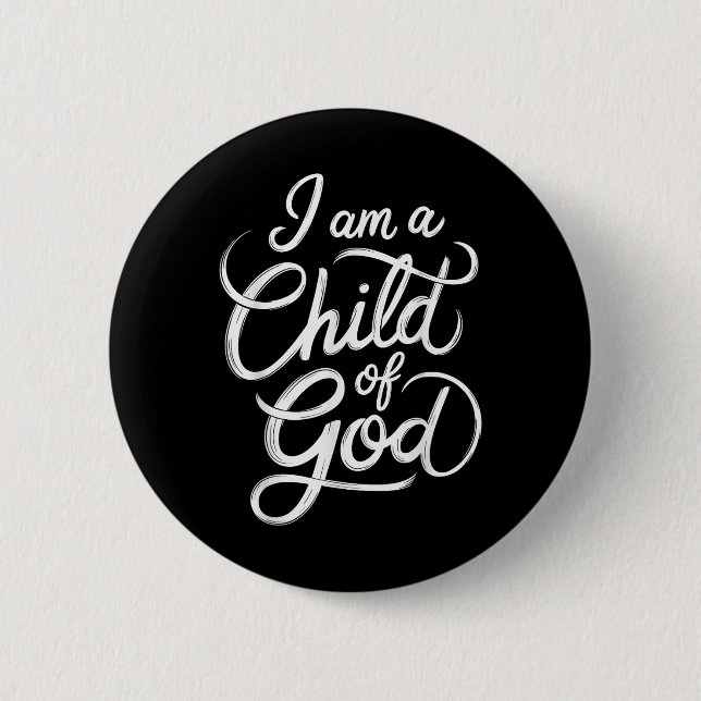Ich bin ein Kind Gottes Christlichen Jesus Button (Vorderseite)