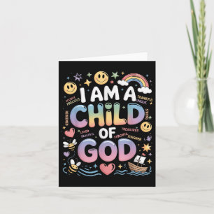 Ich bin ein Kind Gottes Christlichen Retro Jesus F Karte