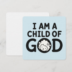 ICH BIN EIN KIND GOTTES Christliches Babyshower- Dankeskarte