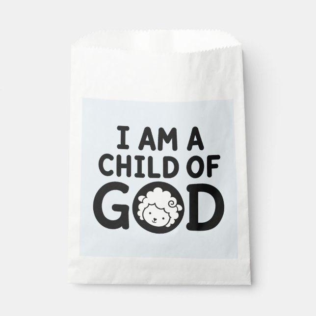 ICH BIN EIN KIND GOTTES | Christliches Babyshower- Geschenktütchen (Vorderseite)